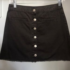 Charcoal denim skirt